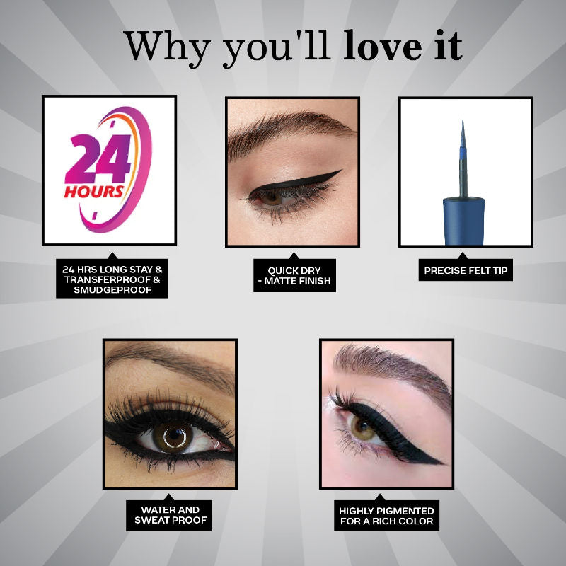 Faces Canada Ultime Pro Matte Play Eyeliner Blue - Sapphire (2.5ml)