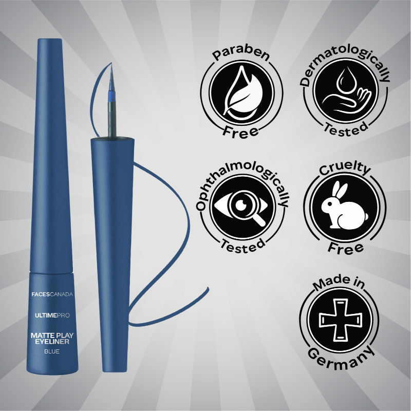 Faces Canada Ultime Pro Matte Play Eyeliner Blue - Sapphire (2.5ml)
