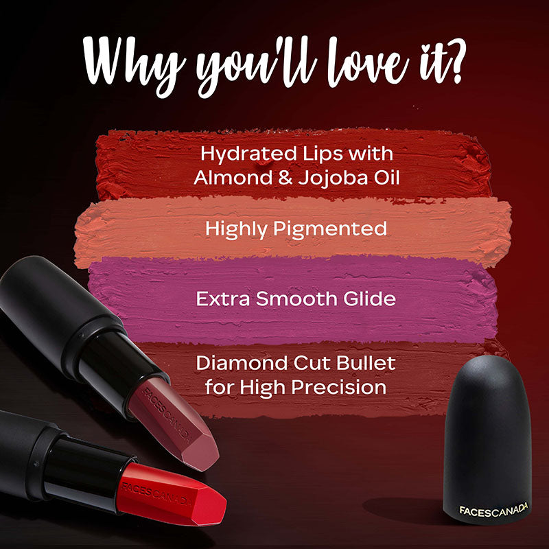 Faces Canada Weightless Matte Finish Lipstick (4.5gm)
