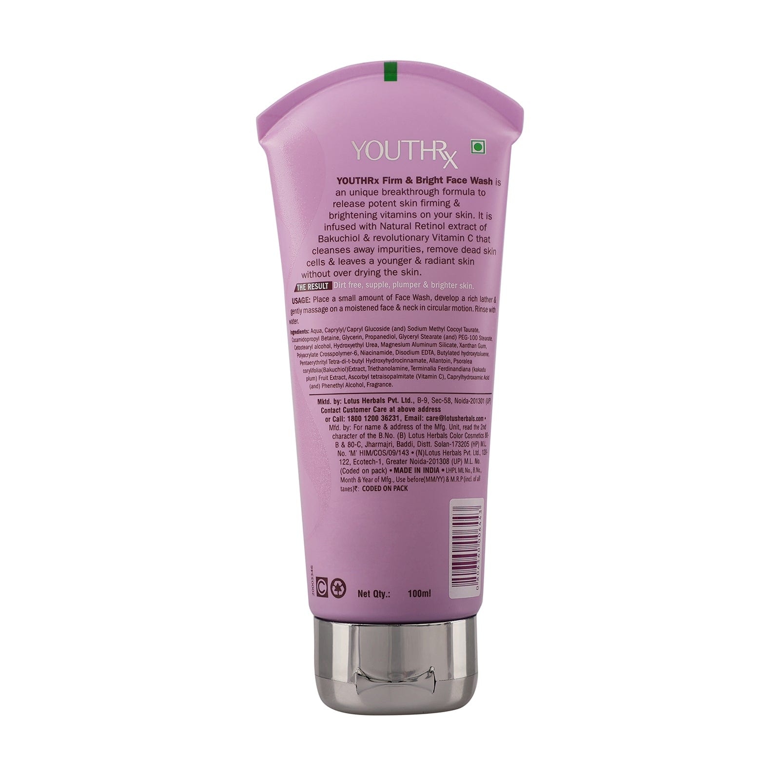 Lotus YouthRx firm & bright facewash