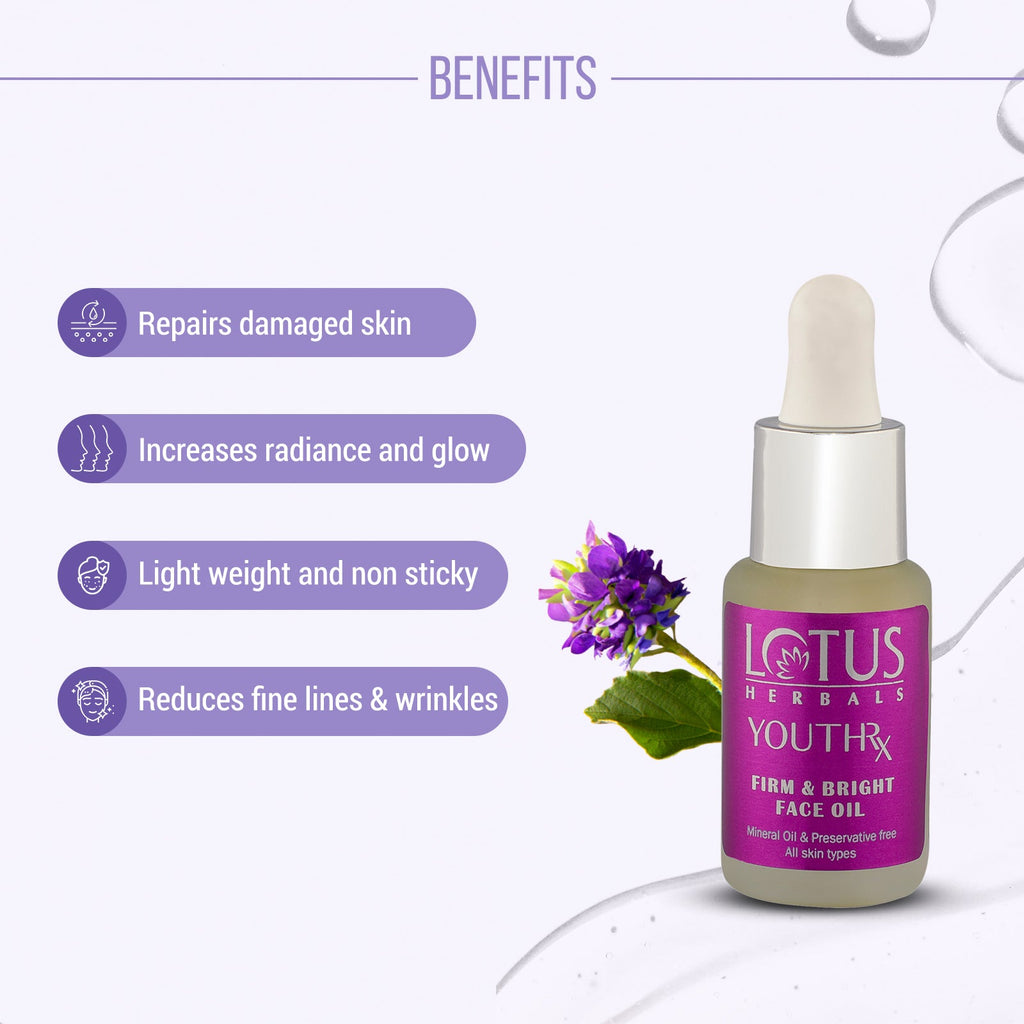 Lotus Youthrx firm & bright face oil