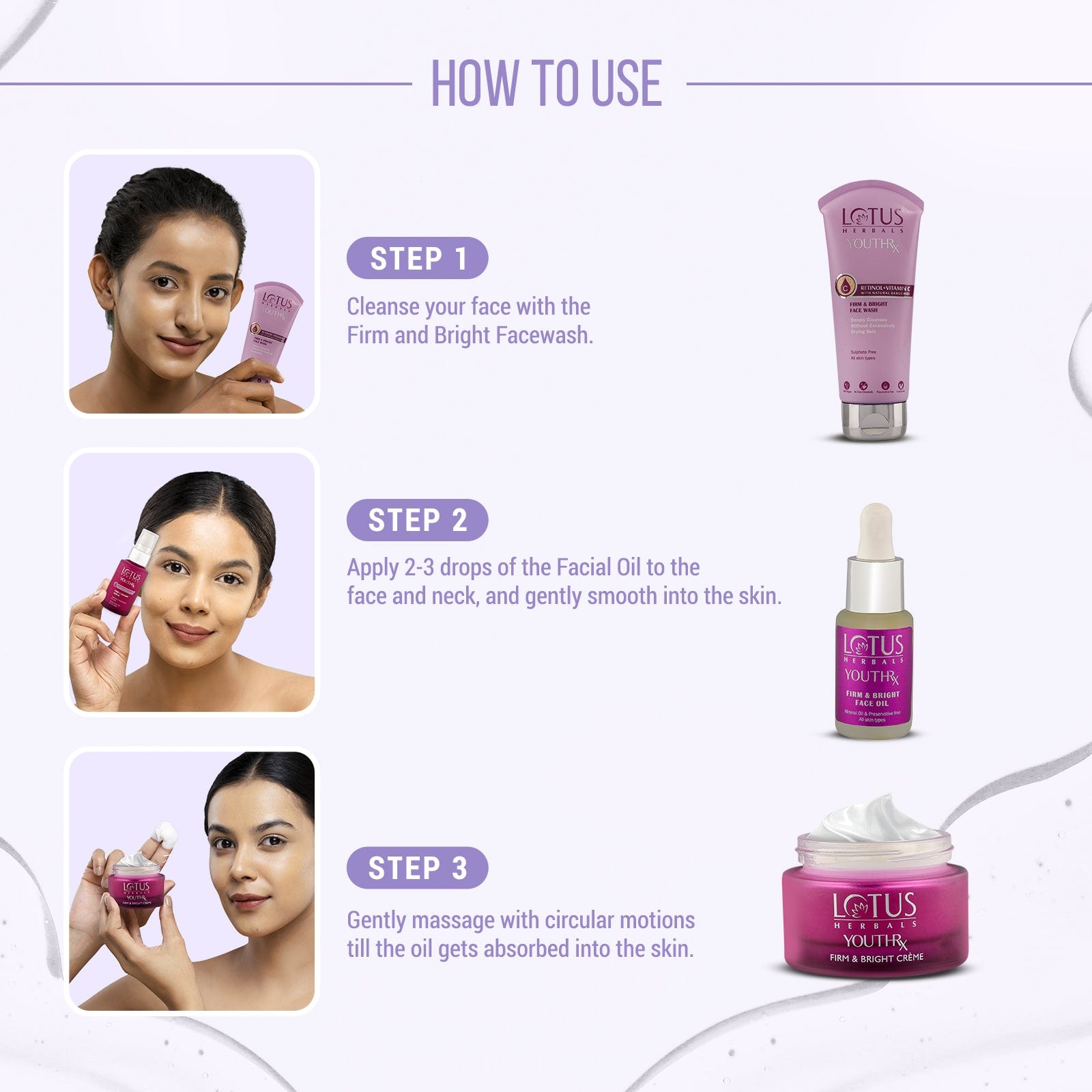 Lotus Youthrx firm & bright face oil