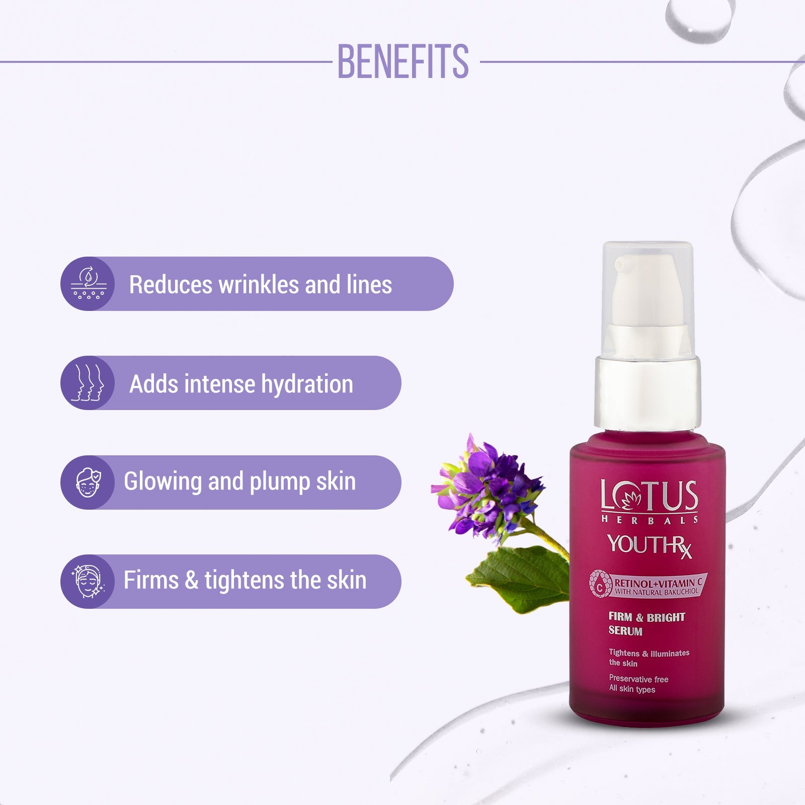 Lotus YouthRx firm & bright face serum