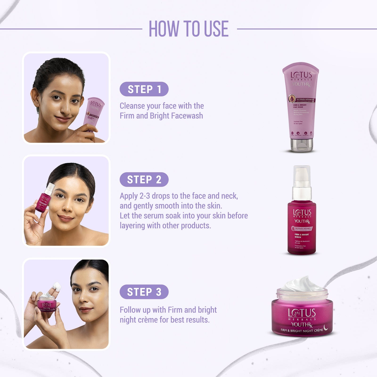Lotus YouthRx firm & bright face serum