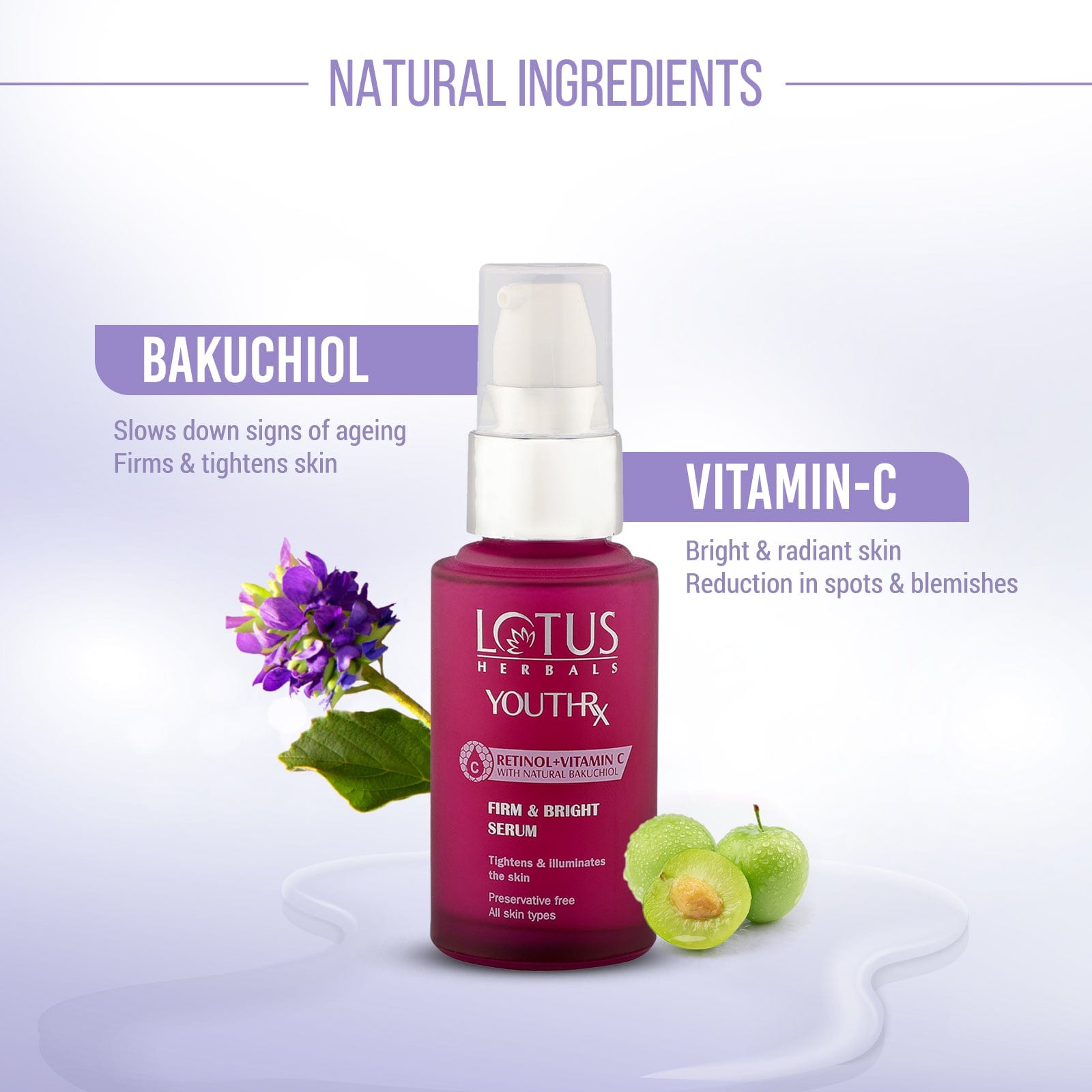 Lotus YouthRx firm & bright face serum