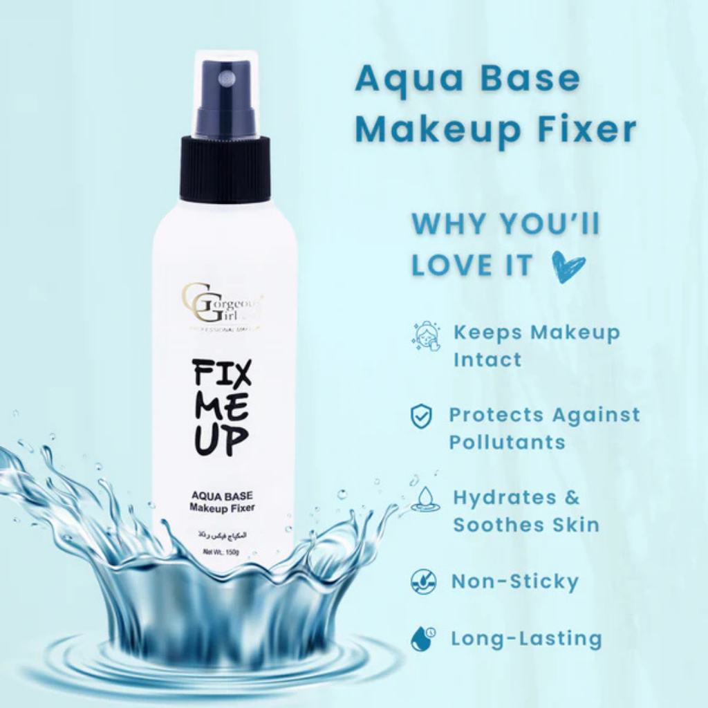 Gorgeous Girl Fix Me Up Aqua Base Makeup Fixer Spray | 24H Oil-Control, 150g