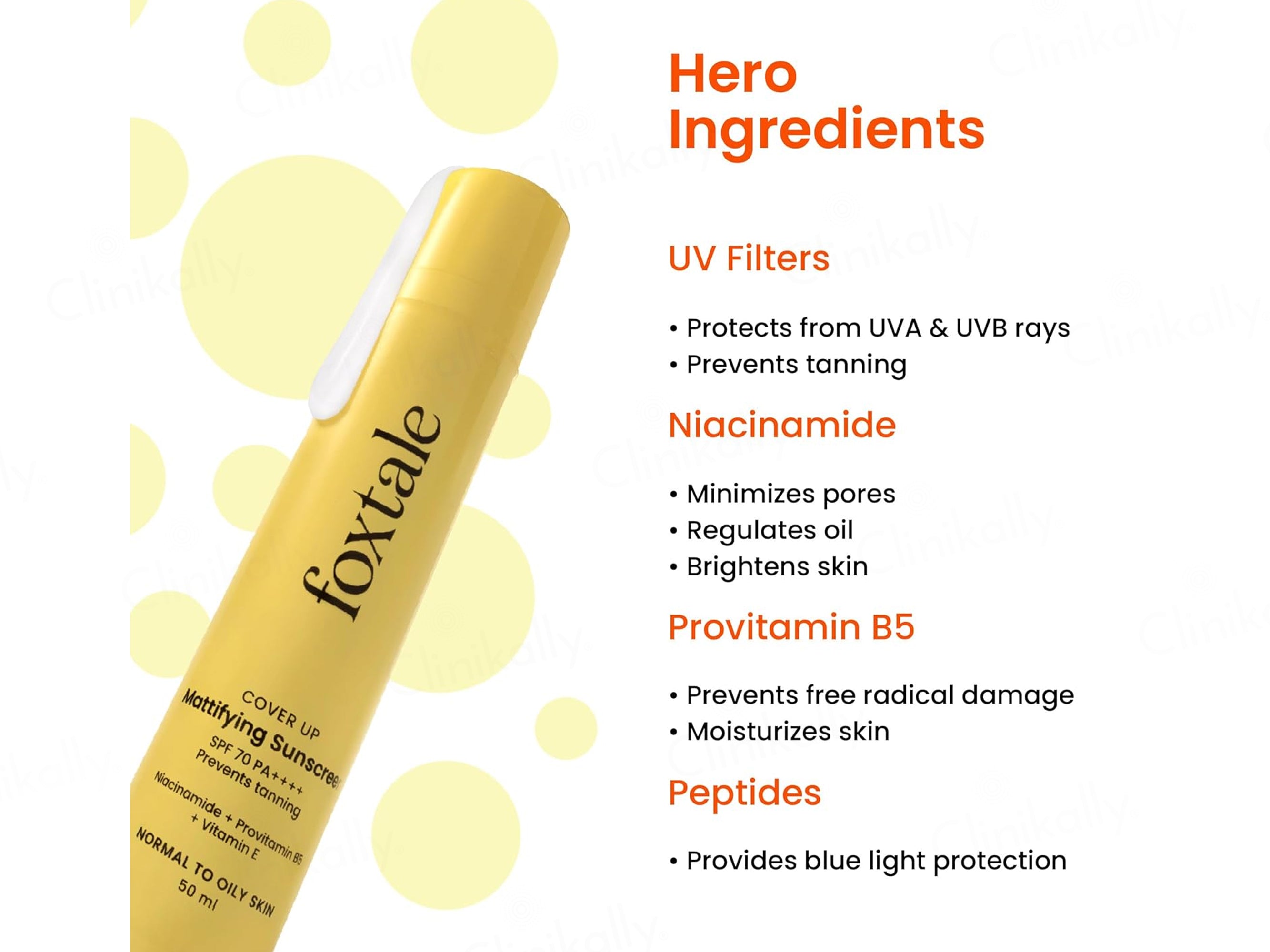 Foxtale Mattifying Sunscreen SPF 70 PA++++