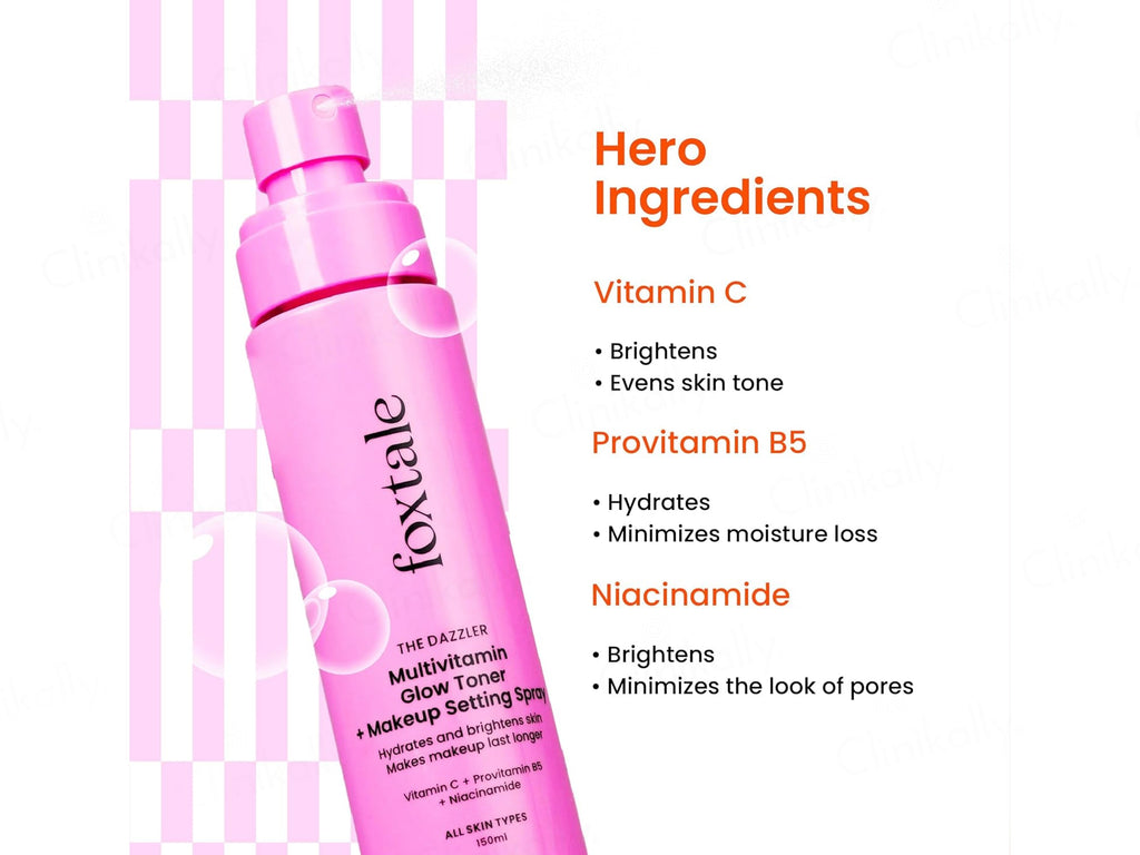 Foxtale Multivitamin Glow Toner + Makeup Setting Spray