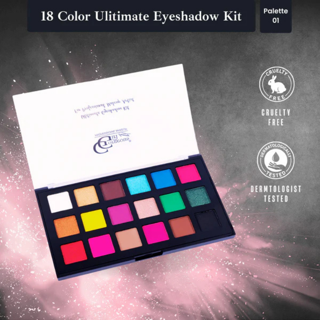Gorgeous Girl 18 Colors Shimmer, Metallic & Matte Ultimate Eyeshadow Palette