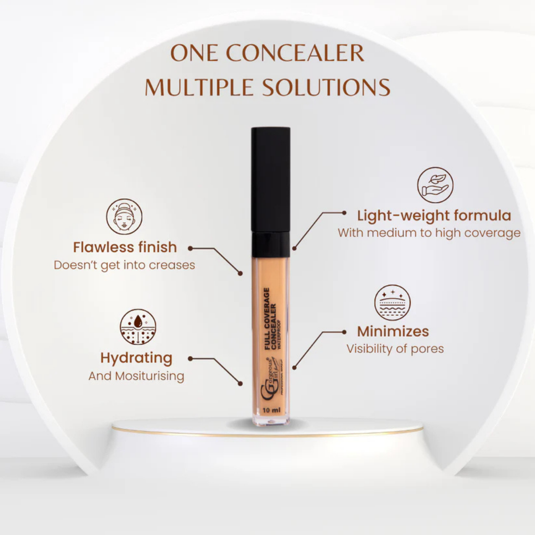 Gorgeous Girl Full Coverage Liquid Concealer to Covers Spots & Blemishes, 10ml