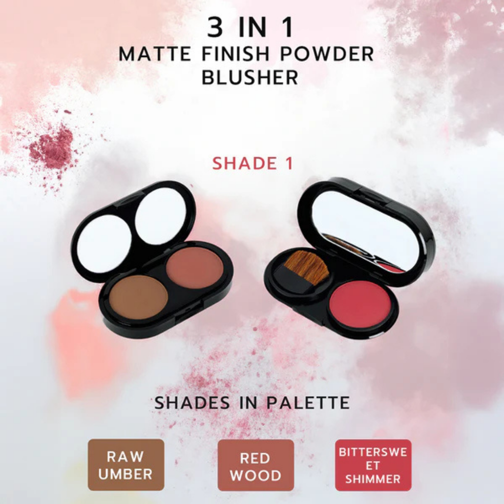 Gorgeous Girl Highly Pigmented Matte Finish Powder Blusher | Smooth Texture, 15g