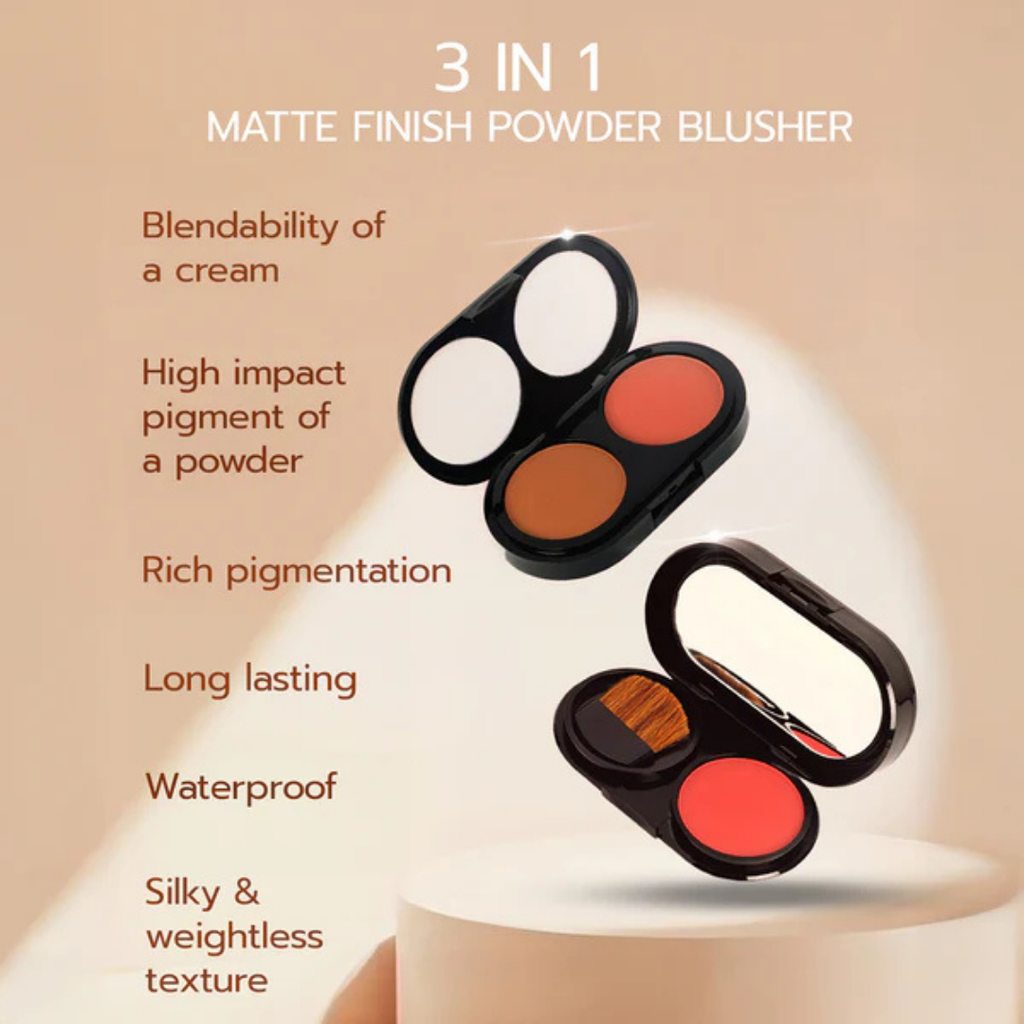 Gorgeous Girl Highly Pigmented Matte Finish Powder Blusher | Smooth Texture, 15g