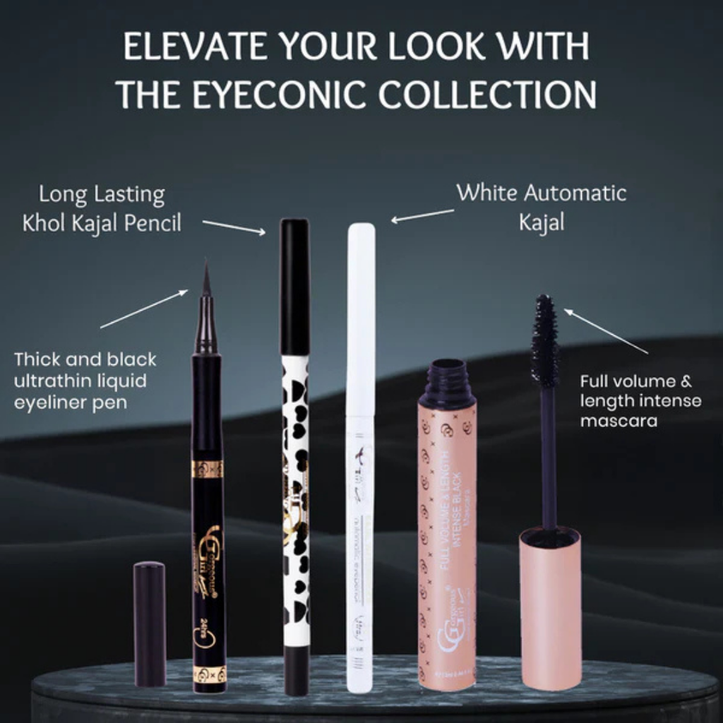 Gorgeous Girl Ultra Thin Smudge Proof Eyeliner Pen with One Stroke Application Formula, Black