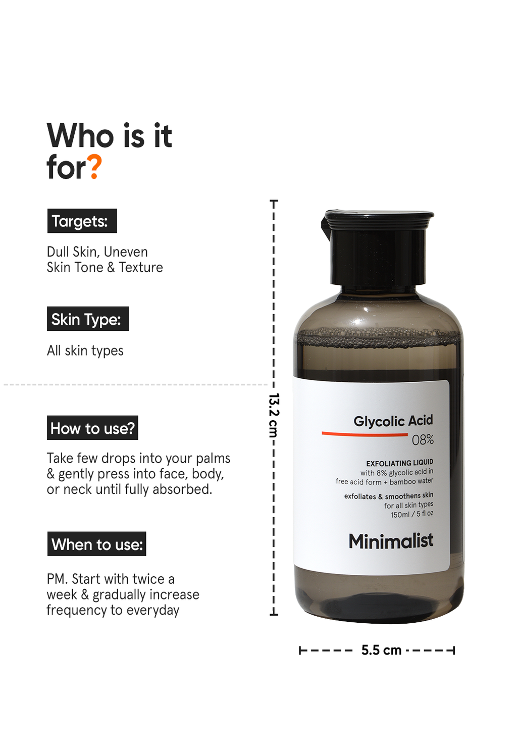 Minimalist Glycolic Acid 8% Exfoliating Liquid