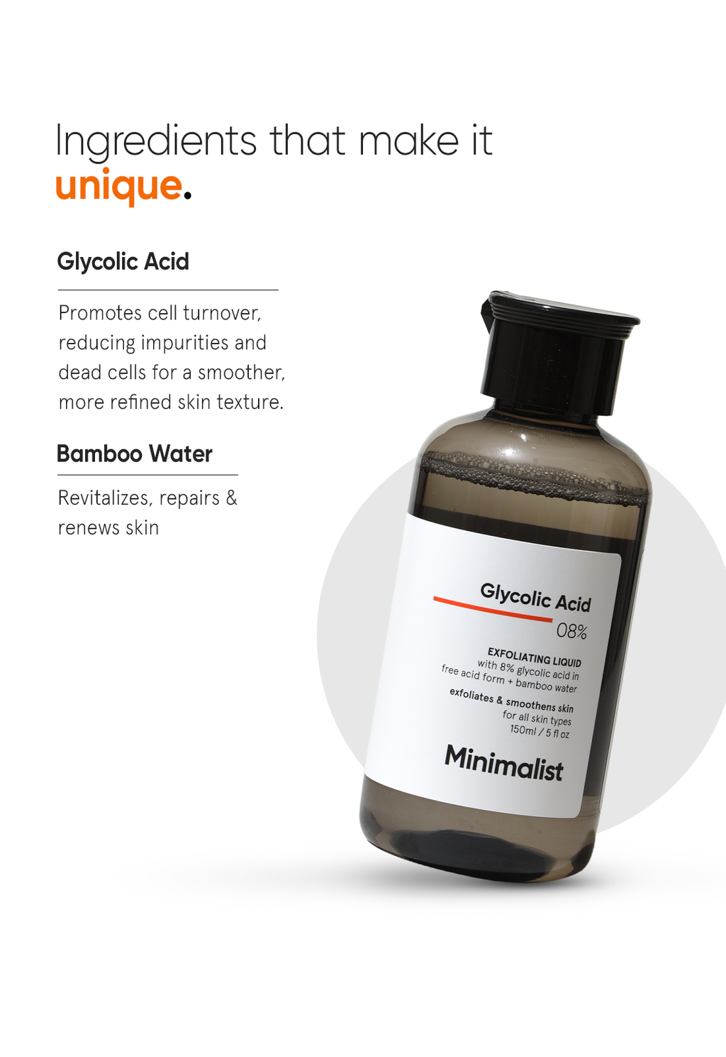 Minimalist Glycolic Acid 8% Exfoliating Liquid
