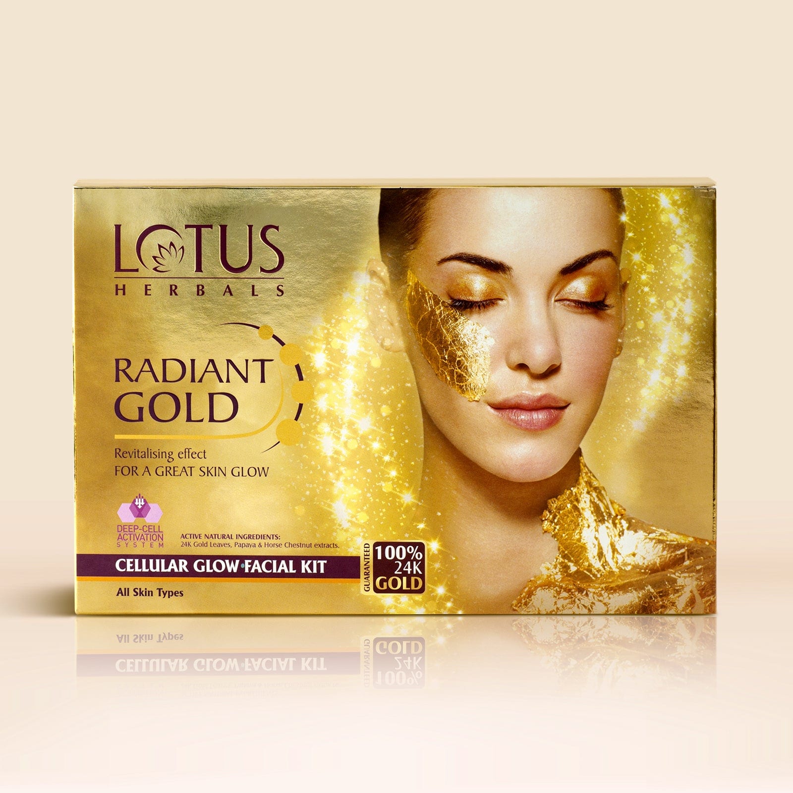 Lotus Radiant Gold Cellular Glow Salon Grade 4 Facial Kit