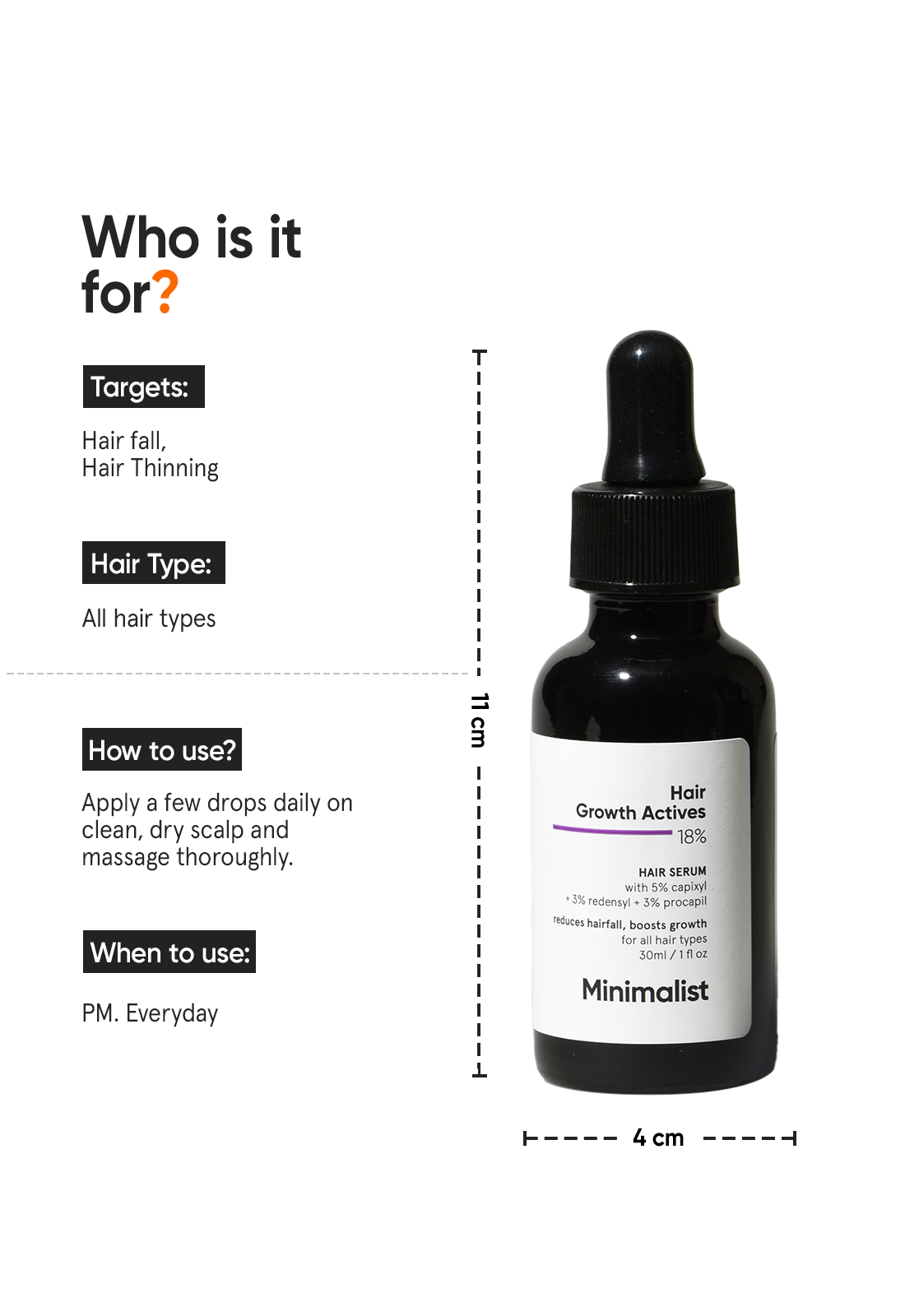 Minimalist Hair Growth Actives 18% Hair Serum