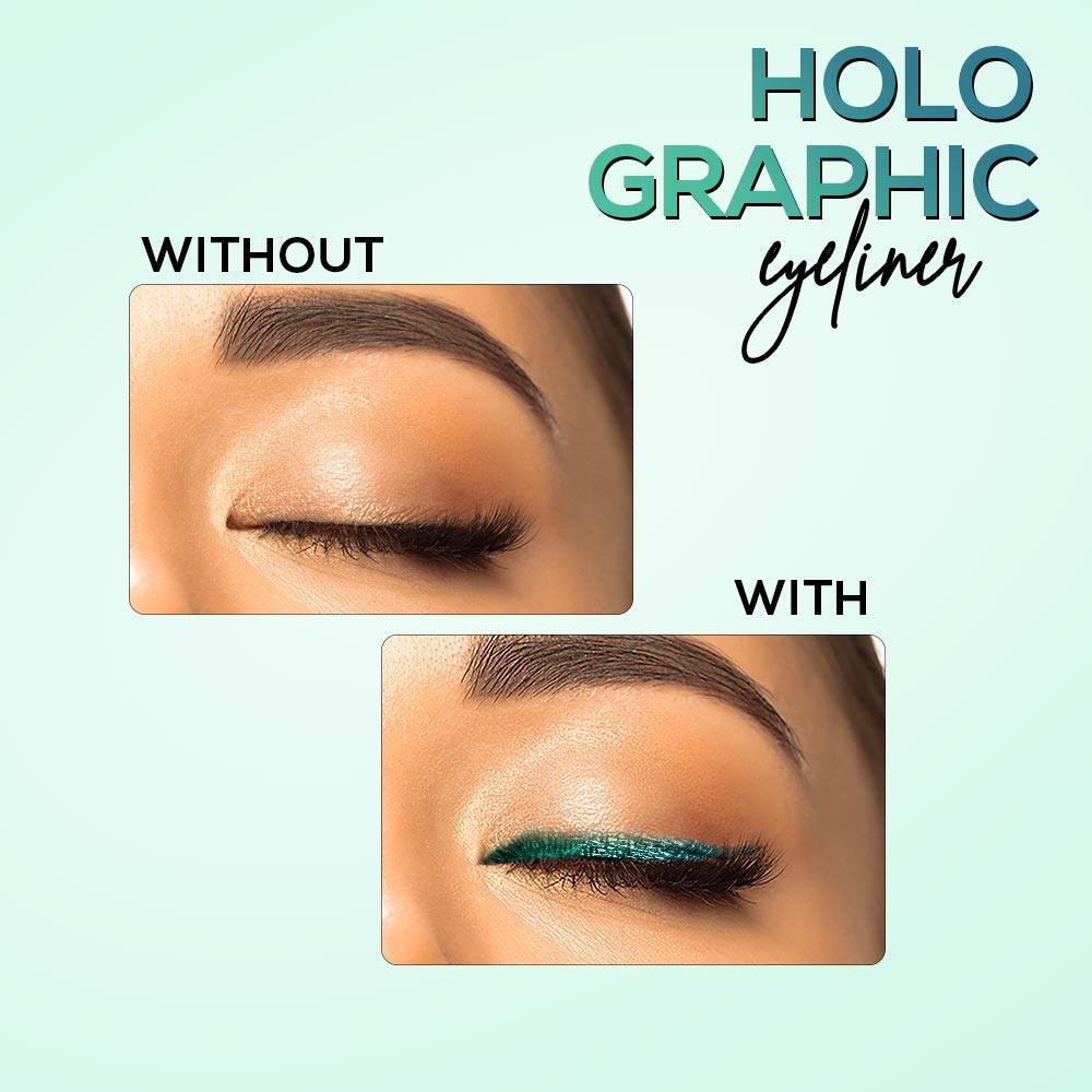 RENEE Holographic Eyeliner Combo of 3 with FREE Pouch
