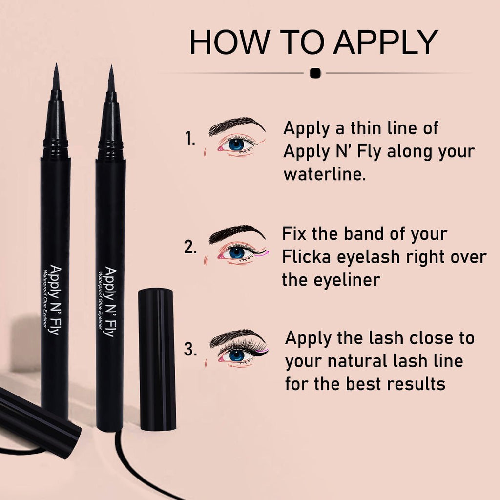 Flicka Apply N’ Fly - Eyelash Glue + Eyeliner