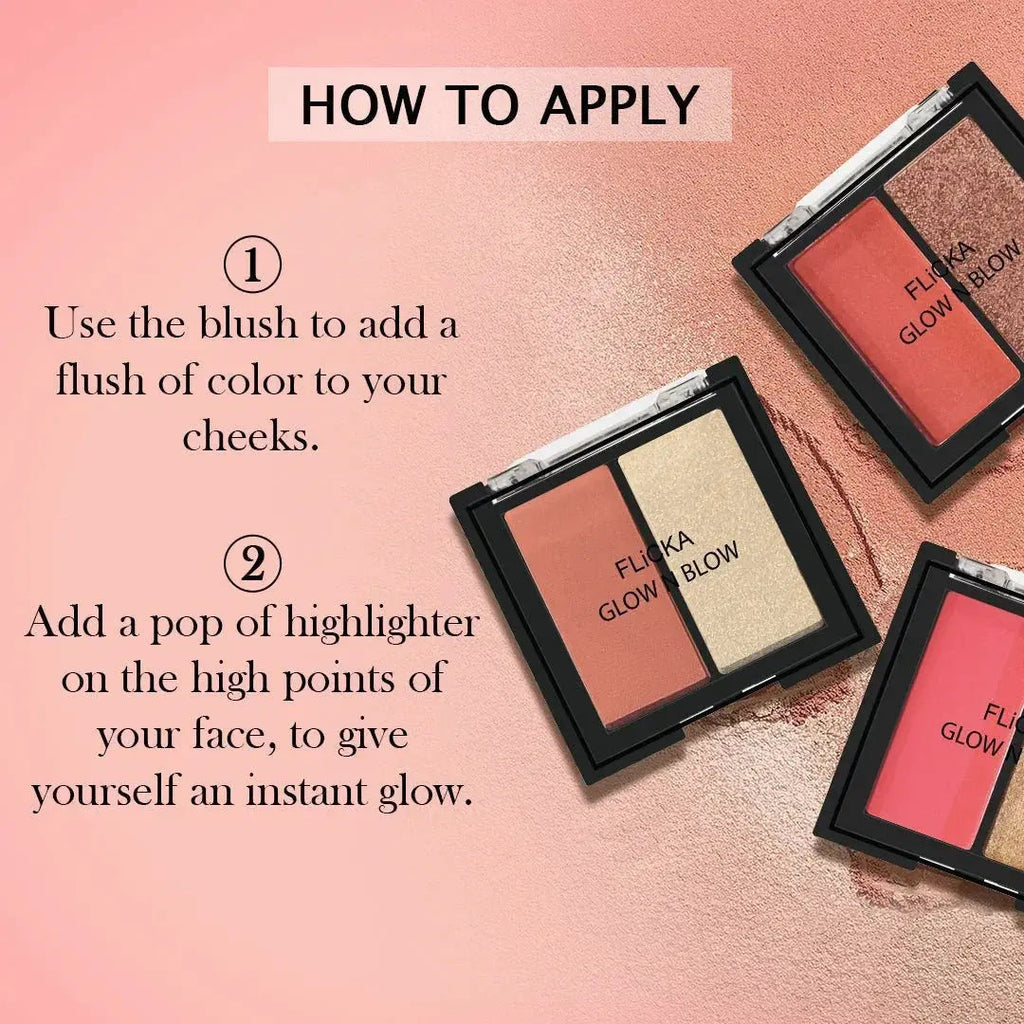 Flicka GLOW N BLOW - Blusher & Highlighter