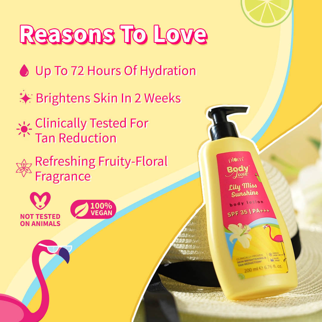 Plum Lily Miss Sunshine Sunscreen Body Lotion SPF 35 PA+++ by Plum BodyLovin'