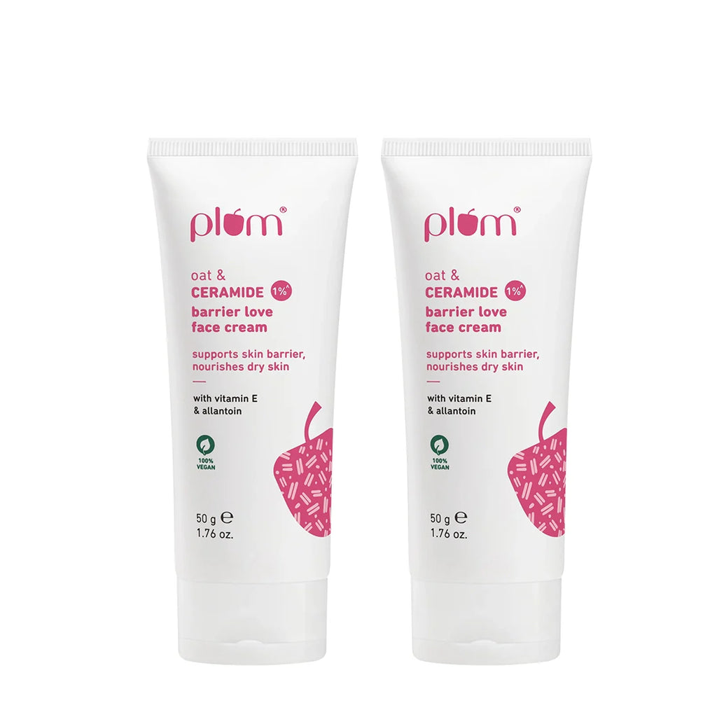 Plum Oat & 1% Ceramide Face Cream for Dry Skin
