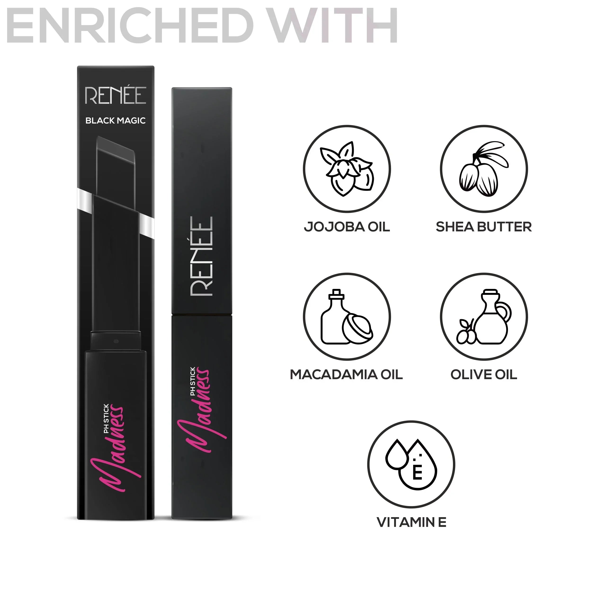 RENEE Midnight Kohl Pencil & Madness pH Lipstick Combo
