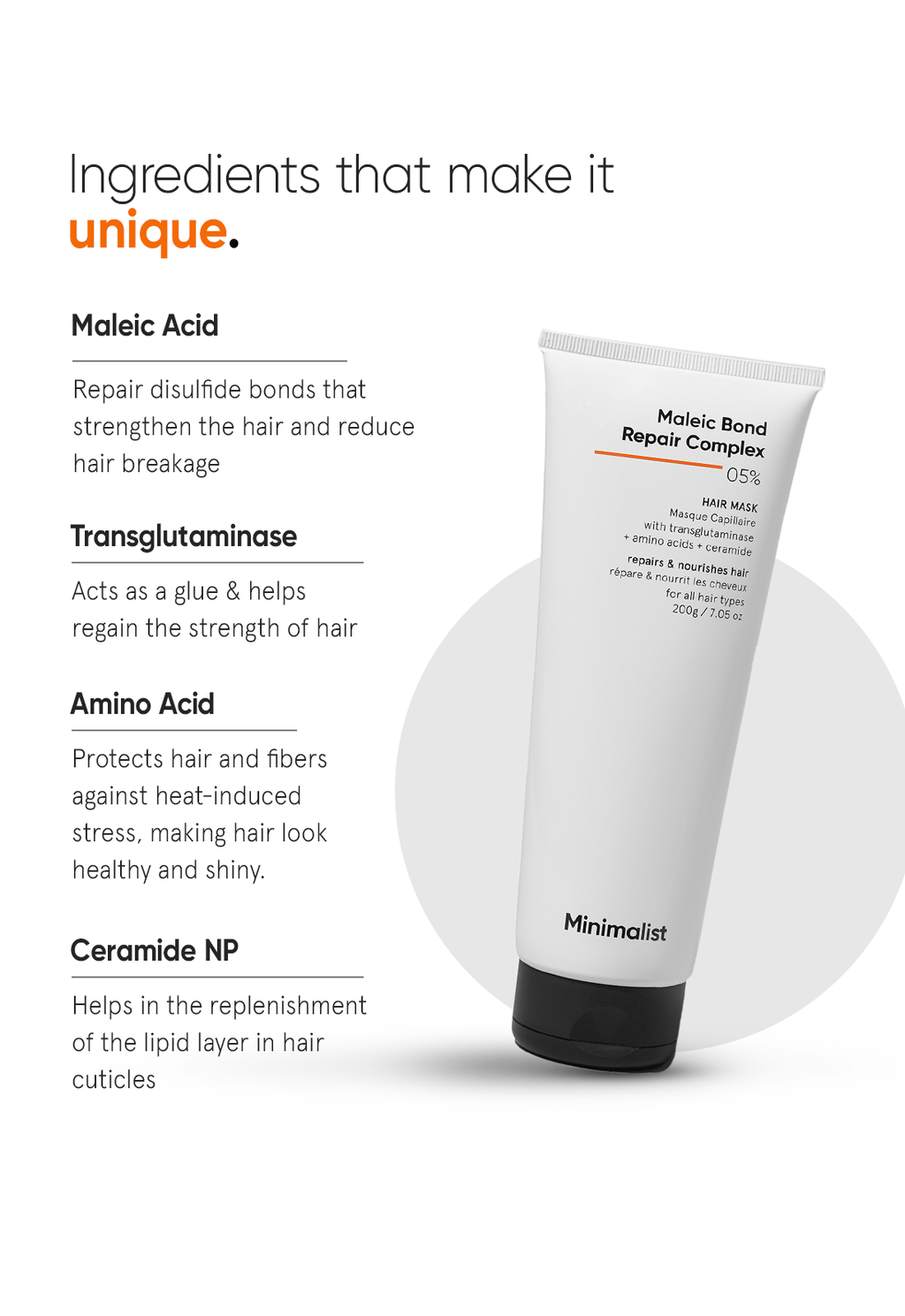 Minimalist Maleic Bond Repair Complex 5% Hair Mask