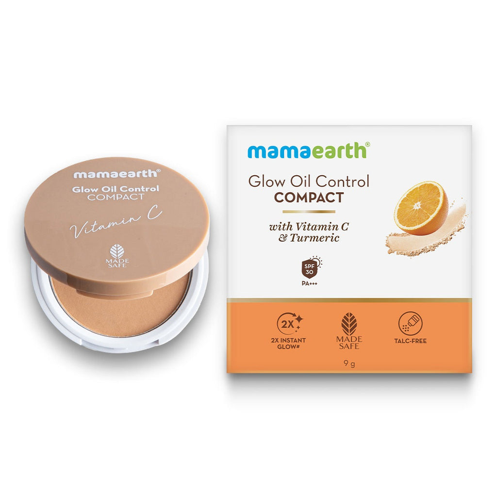 Mamaearth Glow Oil Control Compact SPF 30 With Vitamin C & Turmeric