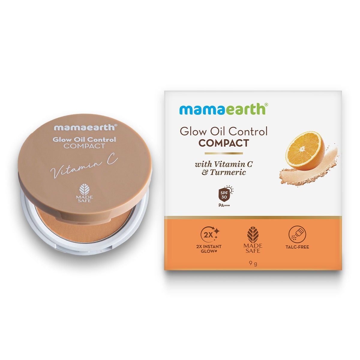 Mamaearth Glow Oil Control Compact SPF 30 With Vitamin C & Turmeric