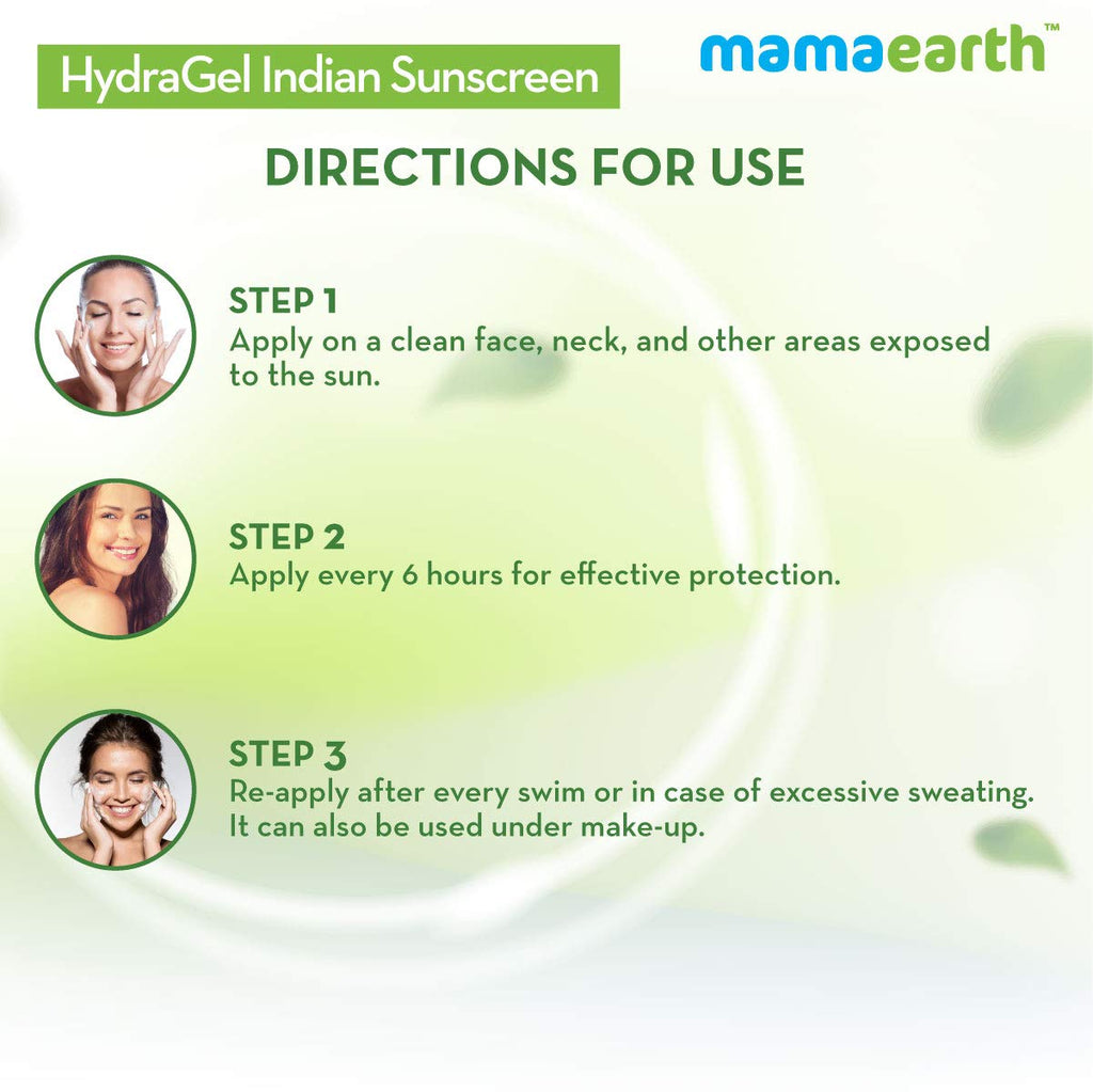 Mamaearth HydraGel Indian Sunscreen SPF 50, with Aloe Vera & Raspberry, for Sun Protection