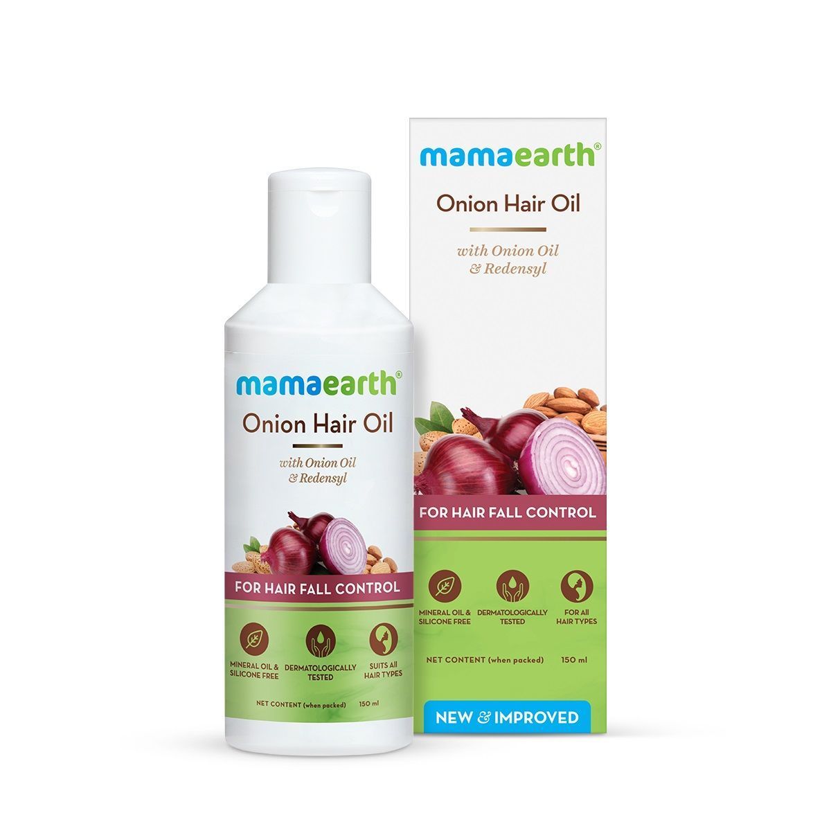 Mamaearth Onion Oil For Hair Regrowth & Hair Fall Control With Redensyl 150ml
