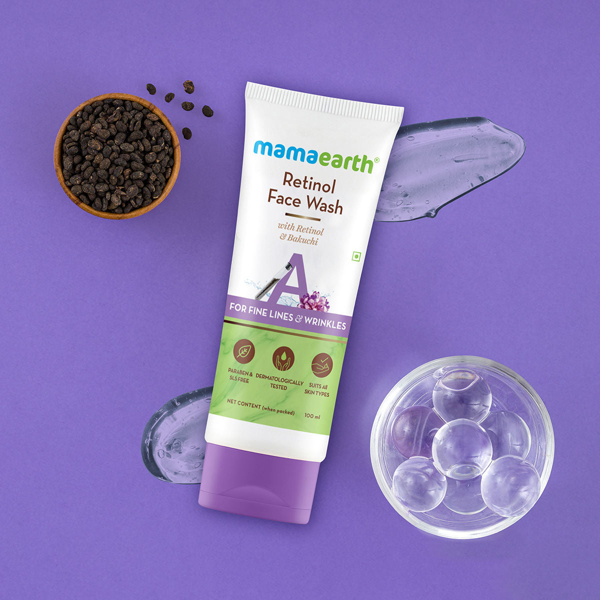 Mamaearth Retinol Face Wash With Retinol & Bakuchi For Fine Lines And Wrinkles