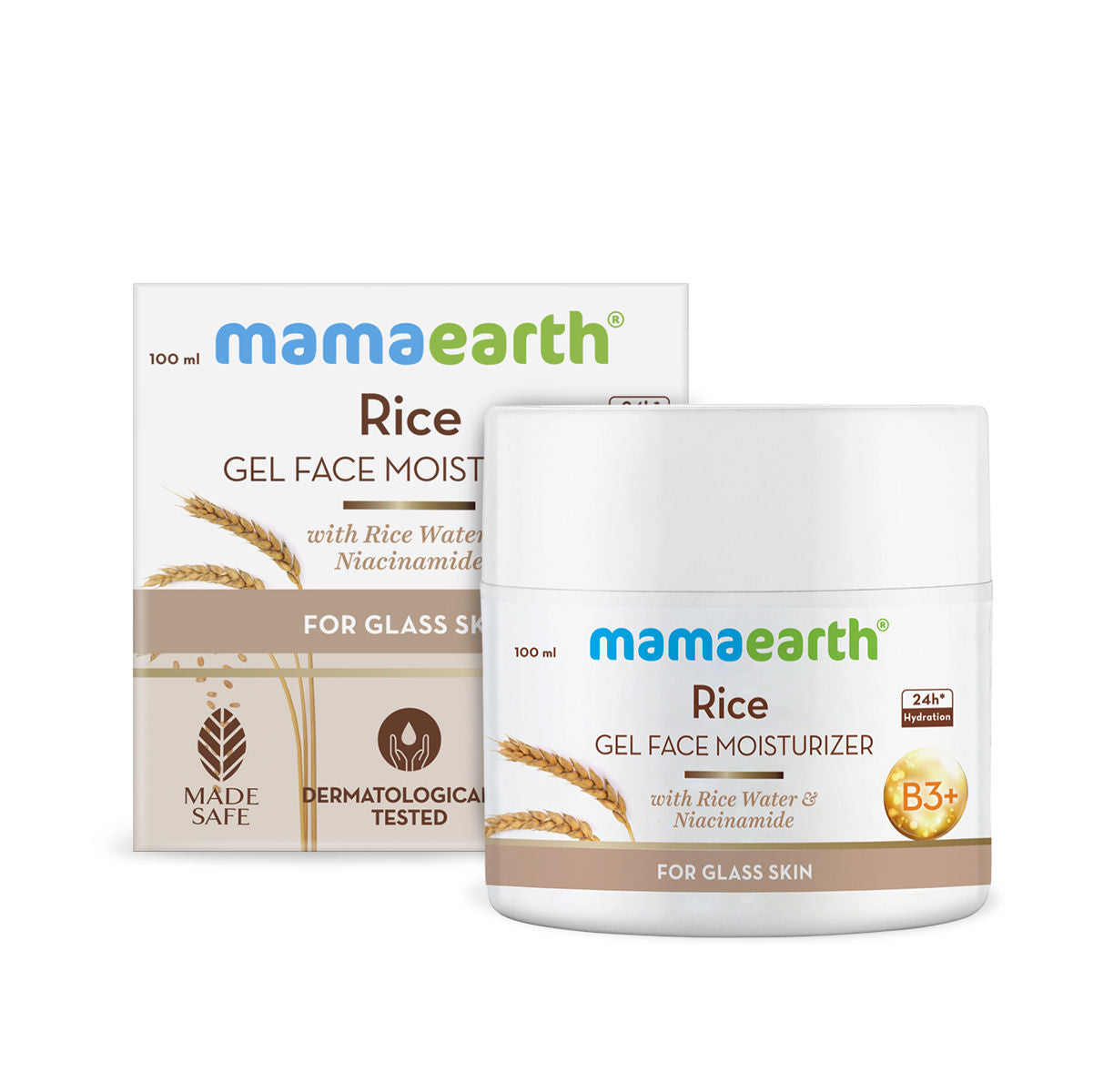 Mamaearth Rice Gel Face Moisturizer With Rice Water & Niacinamide For Glass Skin