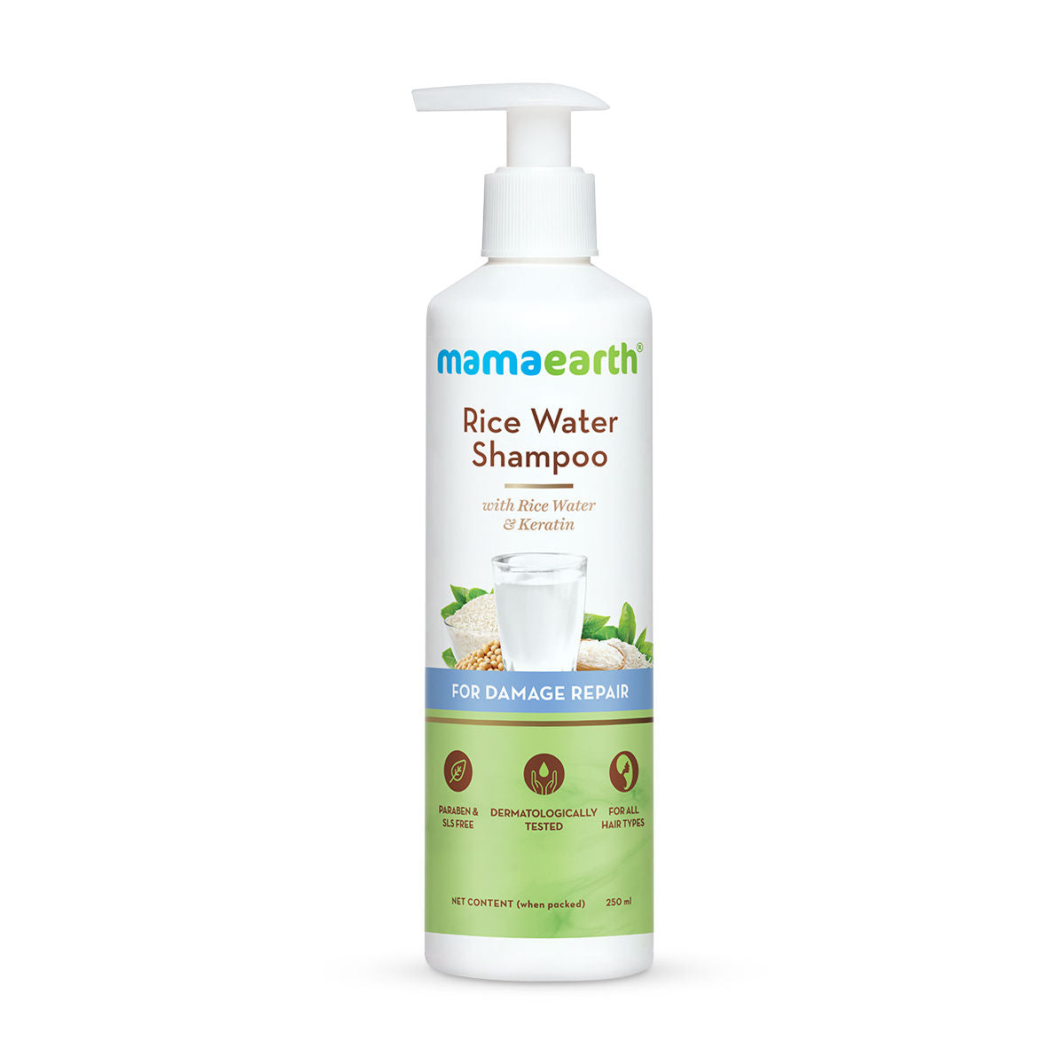 Mamaearth Rice Water Shampoo With Rice Water And Keratin