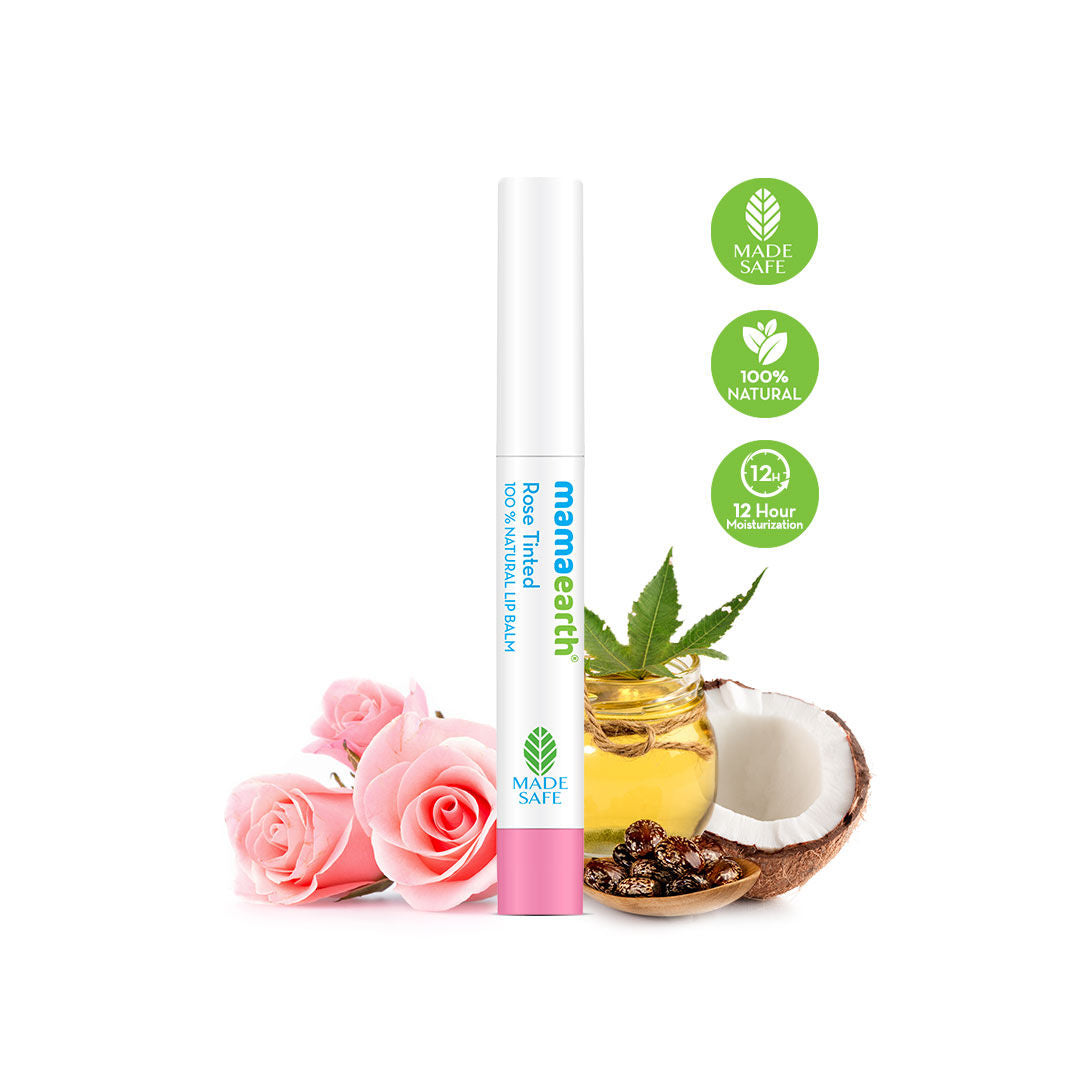 Mamaearth Natural Rose Tinted Lip Balm