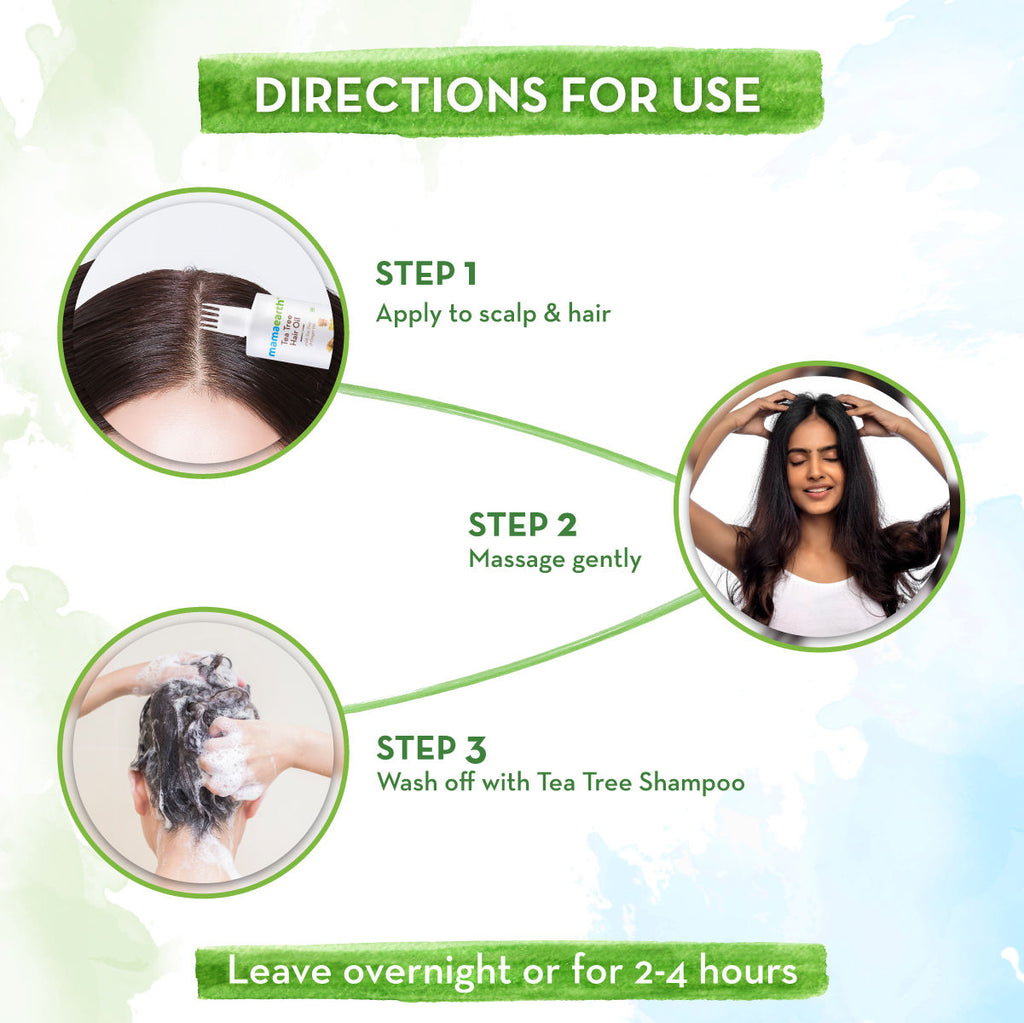 Mamaearth Tea Tree Hair Oil With Tea Tree Oil & Ginger For Dandruff-free Hair