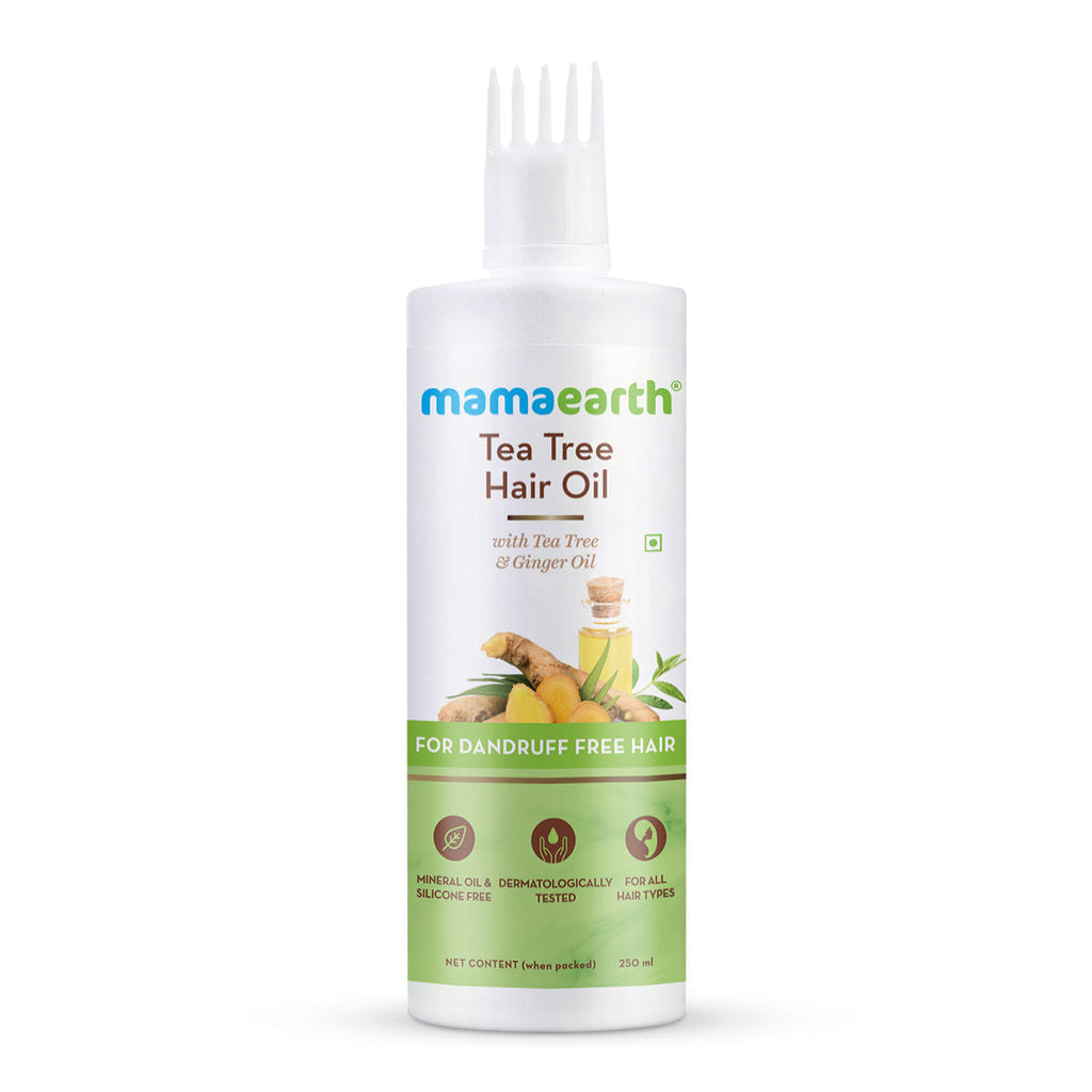 Mamaearth Tea Tree Hair Oil With Tea Tree Oil & Ginger For Dandruff-free Hair