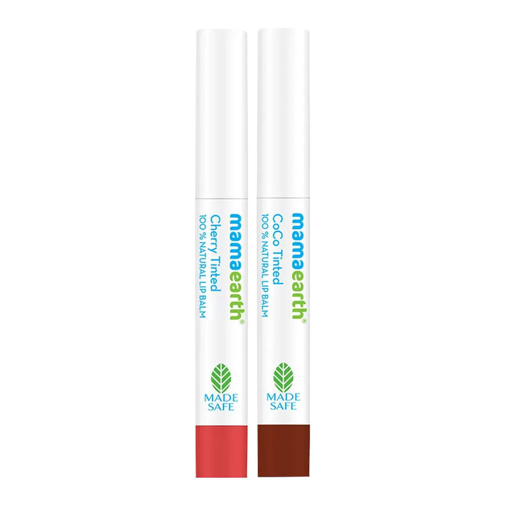 Mamaearth Coco + Cherry Tinted Lip Balm - Pack Of 2