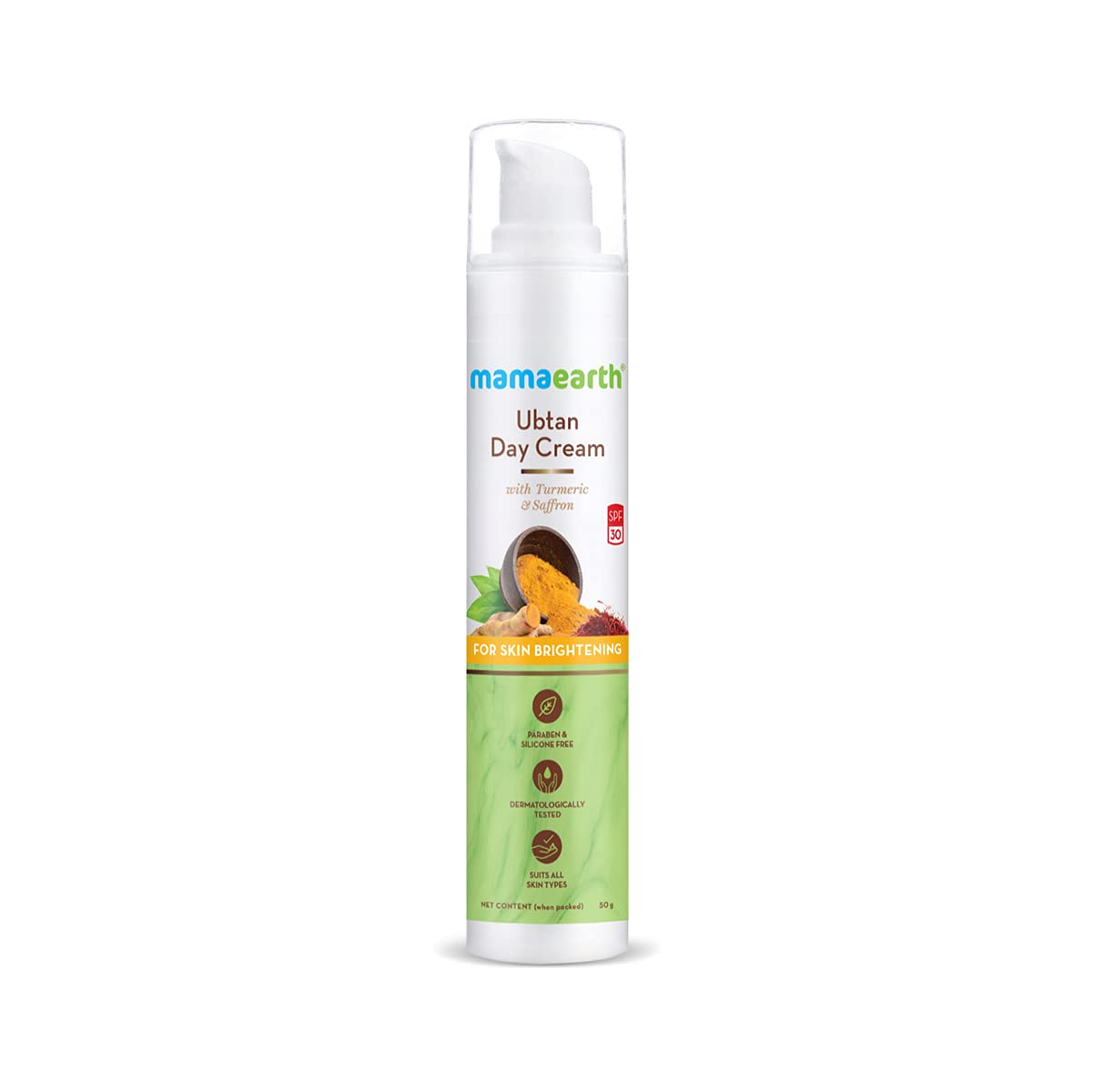 Mamaearth Ubtan Day Cream With Spf 30, With Turmeric & Saffron For Skin Brightening