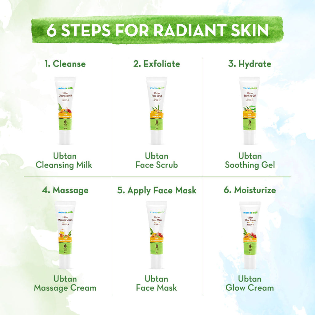 Mamaearth Ubtan Facial Kit With Turmeric & Saffron For Glowing Skin
