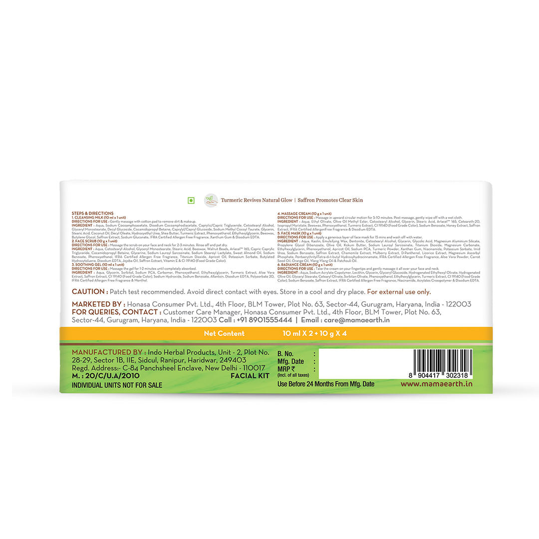 Mamaearth Ubtan Facial Kit With Turmeric & Saffron For Glowing Skin