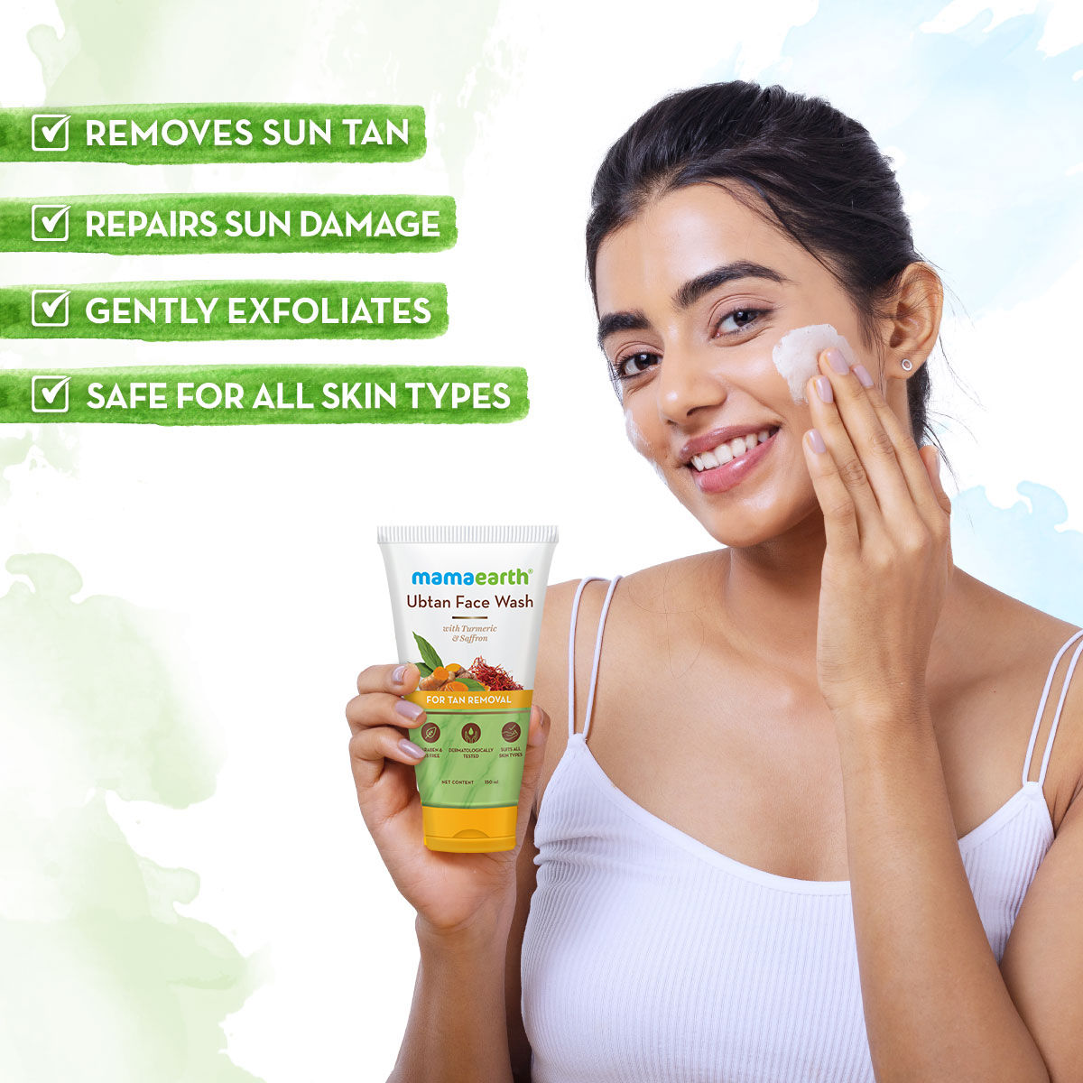 Mamaearth Ubtan Natural Face Wash for Tan Removal
