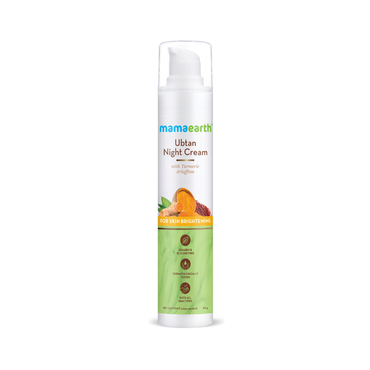 Mamaearth Ubtan Night Cream For Glowing Skin With Turmeric & Saffron For Skin Brightening