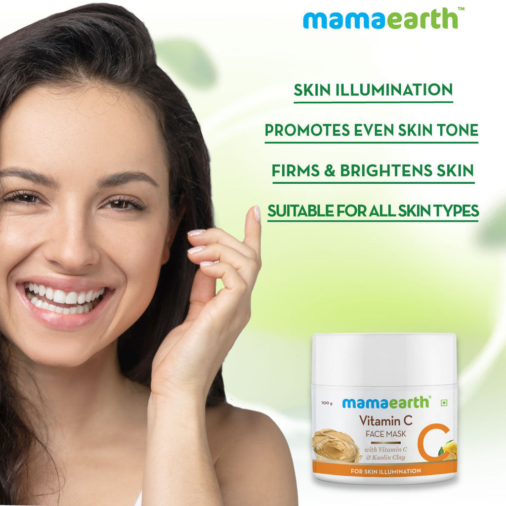 Mamaearth Vitamin C Face Mask with Kaolin Clay for Skin Illumination
