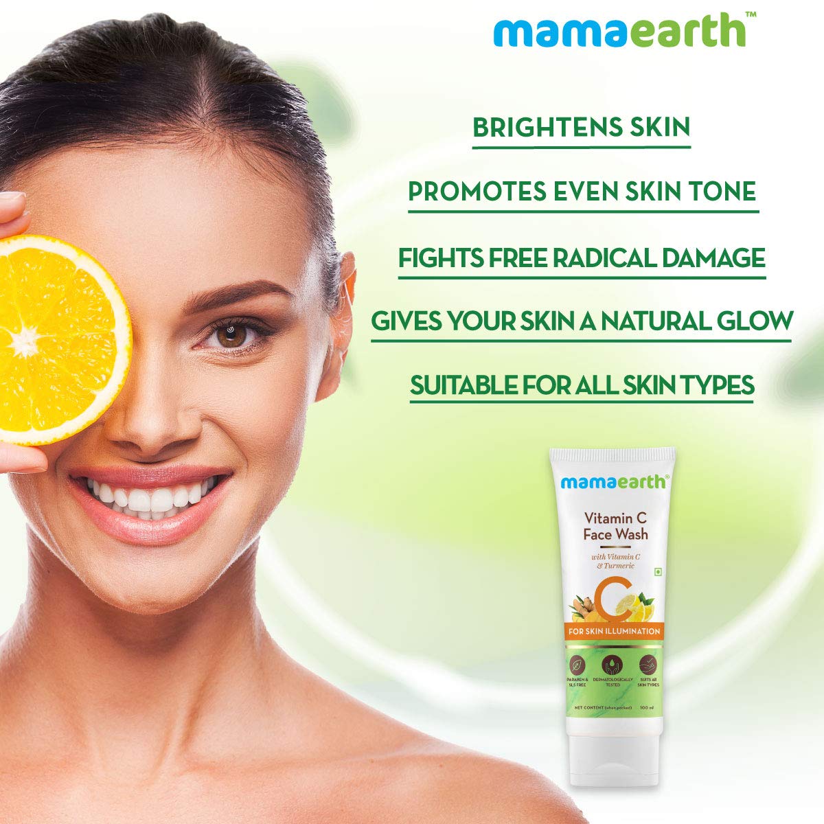 Mamaearth Vitamin C Face Wash With Vitamin C And Turmeric For Skin Illumination
