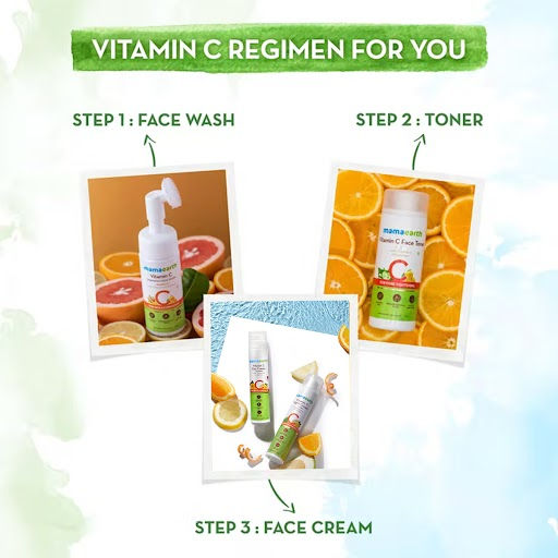 Mamaearth Vitamin C Foaming Face Wash With Brush Combo Pack With Refill For Skin Illumination