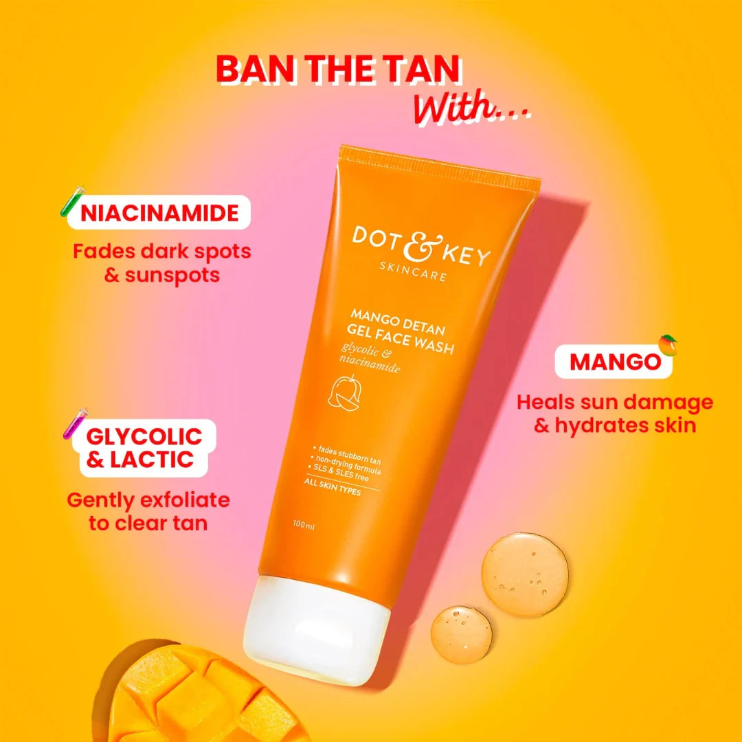 Dot & Key Mango Detan Gel Face Wash (100ml)