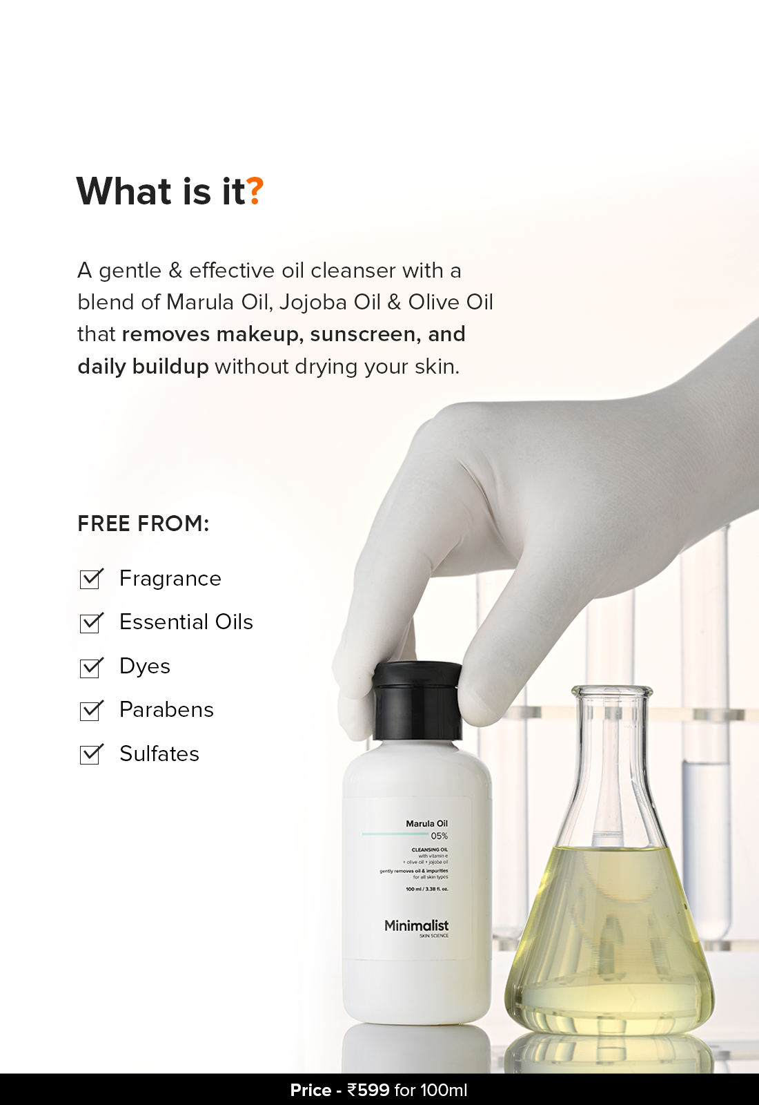 Minimalist Marula Oil 05% Cleansing Oil