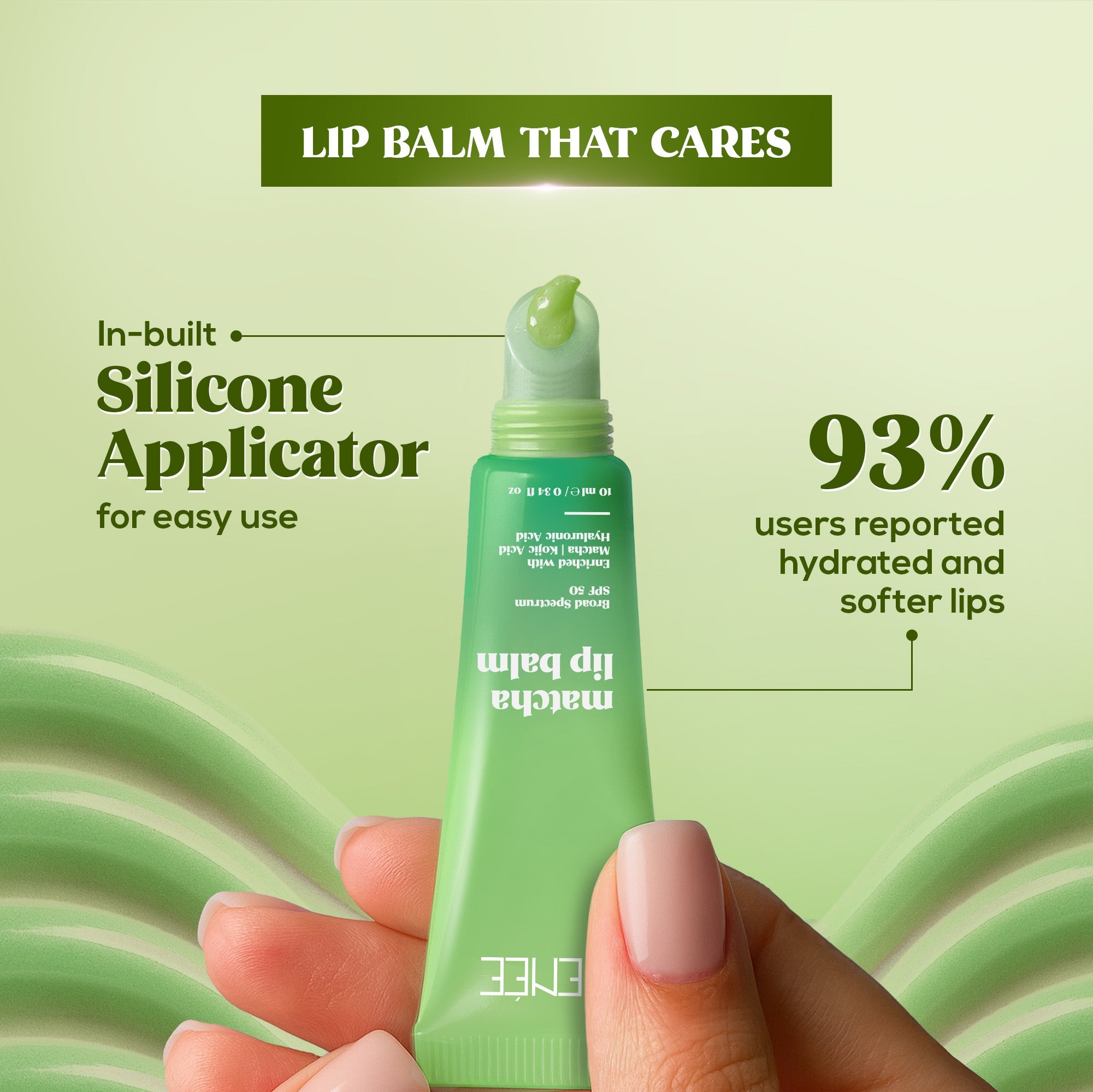 RENEE Matcha Lip Balm With SPF 50, 10 g